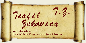 Teofil Zekavica vizit kartica